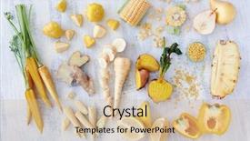  Presentation with capsicum - Slides enhanced with assorted types of yellow hued background and a soft green colored foreground