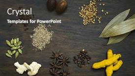  Presentation with indian - Beautiful PPT theme featuring whole indian spices on dark backdrop and a tawny brown colored foreground