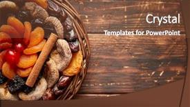  Presentation with wicker - Slides with assortment contais apricots plums fig background and a tawny brown colored foreground