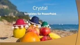  Presentation with spanish - Colorful PPT layouts enhanced with assortment-fresh-spanish-fruit backdrop and a teal colored foreground