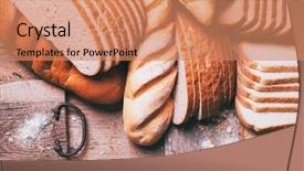  Presentation with fragrant - Amazing PPT theme having the table food healthy backdrop and a coral colored foreground