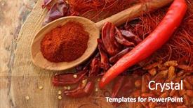  Presentation with chili - Beautiful PPT layouts featuring assortment of chili close up backdrop and a tawny brown colored foreground