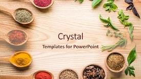  Presentation with herbs - Slide deck consisting of herbs in the wooden spoon background and a lemonade colored foreground