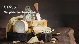 Presentation with cheese - Cool new theme with assortment-of-different-cheese-types backdrop and a tawny brown colored foreground