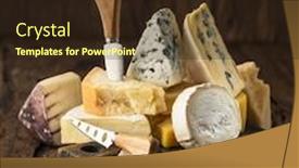  Presentation with cheese - Audience pleasing PPT theme consisting of assortment-of-different-cheese-types backdrop and a wine colored foreground