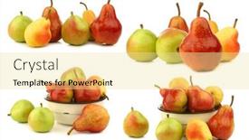  Presentation with enamel - Slide set featuring assortment-of-different-colorful-pears background and a blonde colored foreground