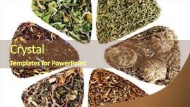  Presentation with dry - Presentation theme with assortment-of-dry-tea-isolated background and a tawny brown colored foreground