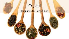  Presentation with varieties of tea - Presentation design enhanced with assortment of dry tea background and a lemonade colored foreground