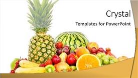  Presentation with fruit - Amazing presentation design having assortment of exotic fruits isolated backdrop and a white colored foreground