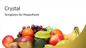  Presentation with fruits - Beautiful theme featuring assortment of exotic fruits isolated backdrop and a white colored foreground