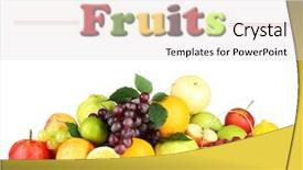  Presentation with berries - Beautiful PPT theme featuring assortment of exotic fruits backdrop and a lemonade colored foreground