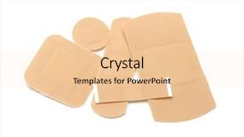  Presentation with first aid - Slide deck consisting of assortment of first aid plasters background and a lemonade colored foreground