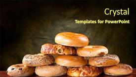  Presentation with breakfast - Cool new PPT layouts with assortment-of-flavored-seasoned-breakfast backdrop and a wine colored foreground