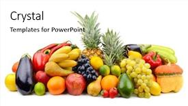  Presentation with berries - Audience pleasing slides consisting of assortment of fruits vegetables berries backdrop and a white colored foreground