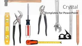  Presentation with tools - Beautiful presentation featuring assortment-of-full-resolution-carpentry backdrop and a white colored foreground