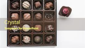  Presentation with chocolate milk - Slides featuring assortment-of-gourmet-milk background and a  colored foreground