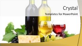  Presentation with grape vine wine grapes - Amazing theme having assortment of grapes and cheese backdrop and a white colored foreground