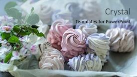  Presentation with craft - Cool new presentation theme with assortment-of-homemade-marshmallow backdrop and a light blue colored foreground