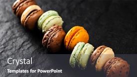 Presentation with cookies - Slide deck with assortment of macaron cookies background and a dark gray colored foreground