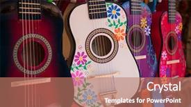  Presentation with acoustic - Slide deck with assortment of mexican made wooden background and a coral colored foreground