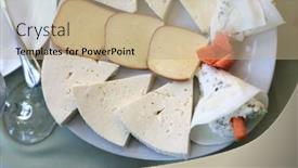  Presentation with national - Audience pleasing PPT theme consisting of assortment-of-national-georgian-cheeses backdrop and a coral colored foreground