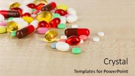  Presentation with capsules - PPT layouts with pills tablets and capsule background and a soft green colored foreground