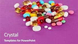  Presentation with capsules - Amazing presentation having assortment of pills tablets backdrop and a  colored foreground