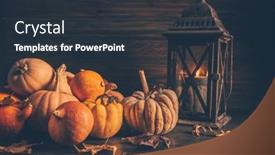  Presentation with autumn leaves - Presentation theme with assortment-of-pumpkins-with-autumn background and a tawny brown colored foreground