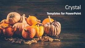  Presentation with autumn leaves - Presentation consisting of assortment-of-pumpkins-with-autumn background and a tawny brown colored foreground