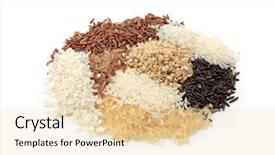  Presentation with rice - Slides consisting of assortment of rice isolated background and a lemonade colored foreground