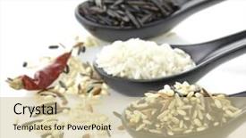  Presentation with rice bran - Cool new presentation design with assortment of rice backdrop and a soft green colored foreground