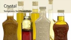  Presentation with salad dressing - Cool new presentation with assortment of salad dressing bottles backdrop and a blonde colored foreground