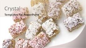  Presentation with cereal - Slides consisting of assortment-of-shredded-wheat-cereal background and a soft green colored foreground