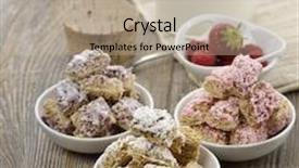  Presentation with cereal - Beautiful presentation theme featuring assortment of shredded wheat cereal backdrop and a soft green colored foreground