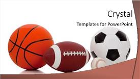  Presentation with ball sports - Theme consisting of assortment of sports balls including background and a white colored foreground