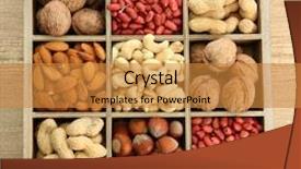  Presentation with dried fruits seeds nuts - PPT layouts consisting of assortment of tasty nuts background and a gold colored foreground