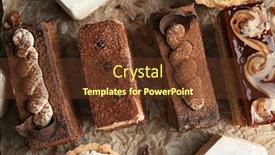  Presentation with parchment - PPT layouts featuring tasty pastries on parchment background and a tawny brown colored foreground