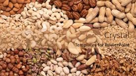  Presentation with peanuts - Colorful presentation theme enhanced with assortment-of-various-nuts-such backdrop and a coral colored foreground