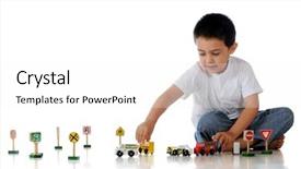  Presentation with cars - Cool new presentation design with assortment of wooden cars truck backdrop and a white colored foreground