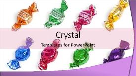  Presentation with candy - Audience pleasing slide deck consisting of aluminum foil - assortment of wrapped candy backdrop and a coral colored foreground