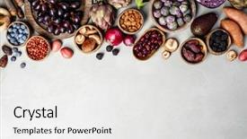  Presentation with brussel - PPT theme consisting of assortment raw organic of purple background and a white colored foreground