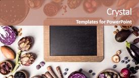  Presentation with organic - Beautiful presentation theme featuring assortment raw organic of purple backdrop and a coral colored foreground