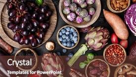  Presentation with organic - Audience pleasing presentation design consisting of assortment raw organic of purple backdrop and a tawny brown colored foreground