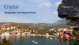  Presentation with peninsula plateau - Amazing theme having assos-at-the-peninsula backdrop and a light blue colored foreground