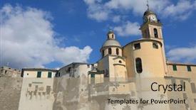  Presentation with anchors - Cool new slide set with assunta in camogli italy anchor backdrop and a coral colored foreground