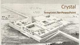  Presentation with bird eye view - Beautiful slide set featuring assyrian - palace of khorsabad ruins old backdrop and a  colored foreground