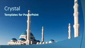  Presentation with kazakhstan - Slides with astana-grand-mosque background and a  colored foreground
