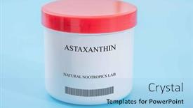  Presentation with drug - PPT layouts consisting of astaxanthin-it-is-a-nootropic background and a light blue colored foreground
