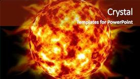  Presentation with element - PPT layouts featuring asteroid - big sun element of design background and a tawny brown colored foreground