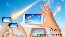  Presentation with black babies hands and feet in black human hands - Beautiful presentation theme featuring asteroid - close up of human hands backdrop and a coral colored foreground